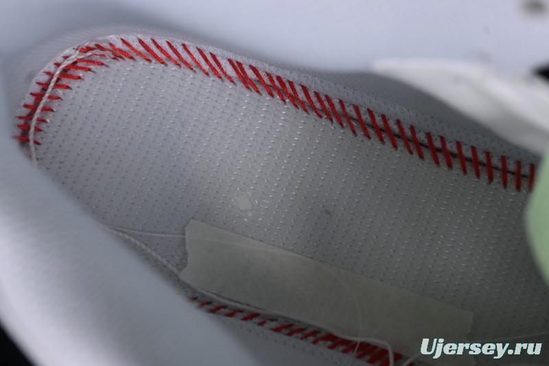 Nike Air Force 1 '07 Mid Hand-Painted White Green with Swoosh Shadow and Strap - CW2289-111