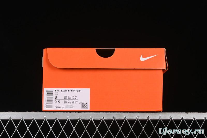 Nike ZoomX Infinity Run 4 Professional Cushioned Running Shoes with Knit Upper - DR2665-102