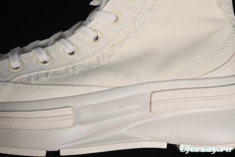 Converse Lifestyle Run Star Legacy Platform High Top Canvas Shoes with Mini Bow and Lace Trim - A10027C