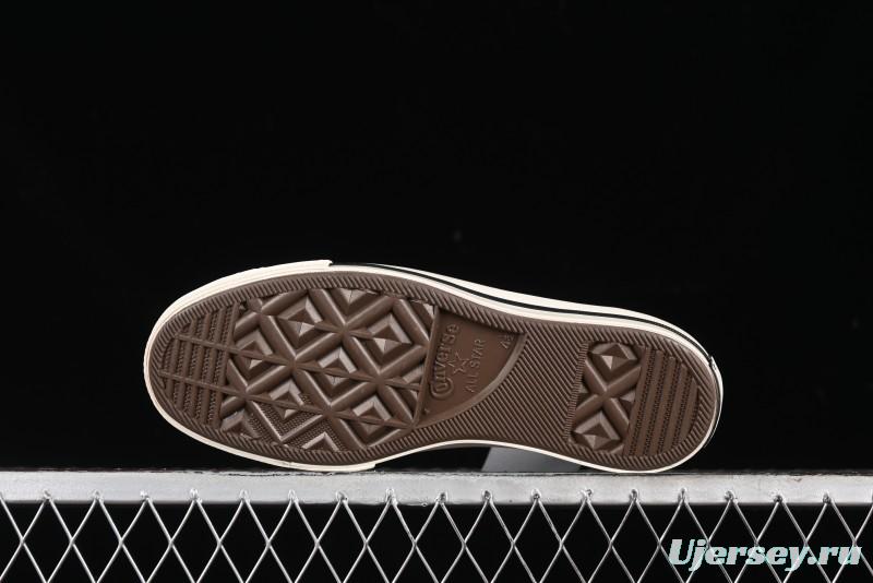 Converse Chuck 1970s Winter Waterproof Leather High-Top Sneakers with Gold Eyelets and Fleece Lining - A12444C