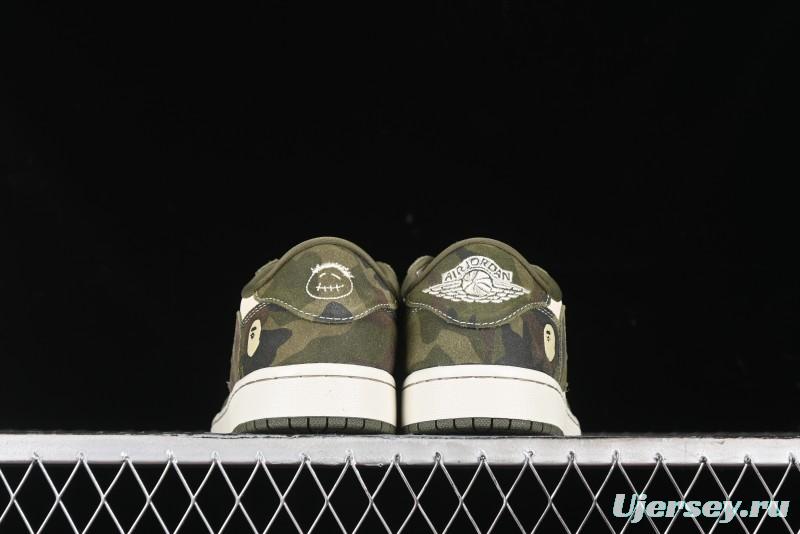 Nike Air Jordan 1 Low OG SP Travis Scott x Fragment Design Collaboration Sneakers - CH6336-014