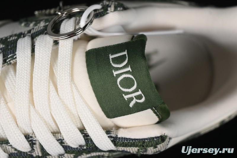 Nike Air Force 1 '07 Low Dior Collaboration - Beige Green Swoosh Low-Top Casual Sneakers - KK1988-010