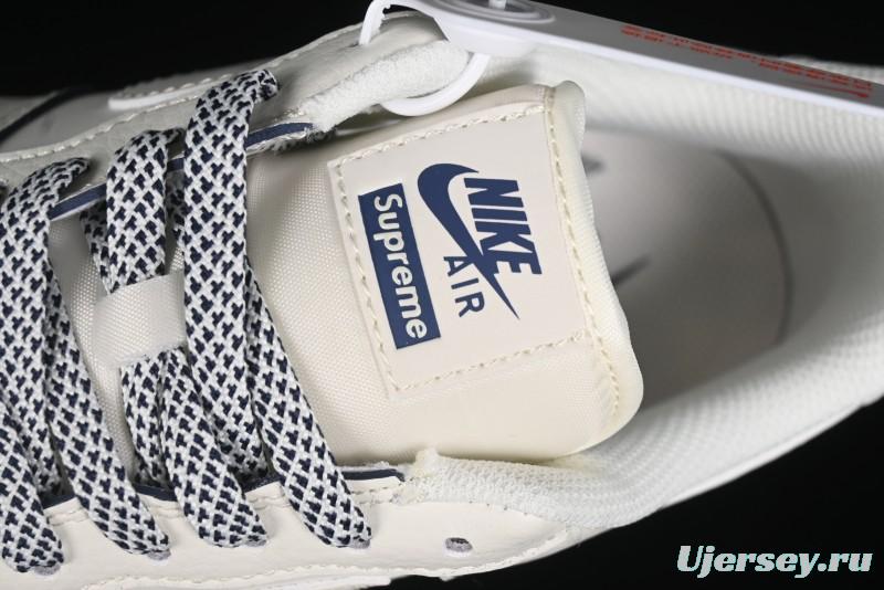 Nike Air Force 1 '07 Low Supreme The North Face Collaboration - Off White Light Blue Casual Sneakers - XZ1996-130