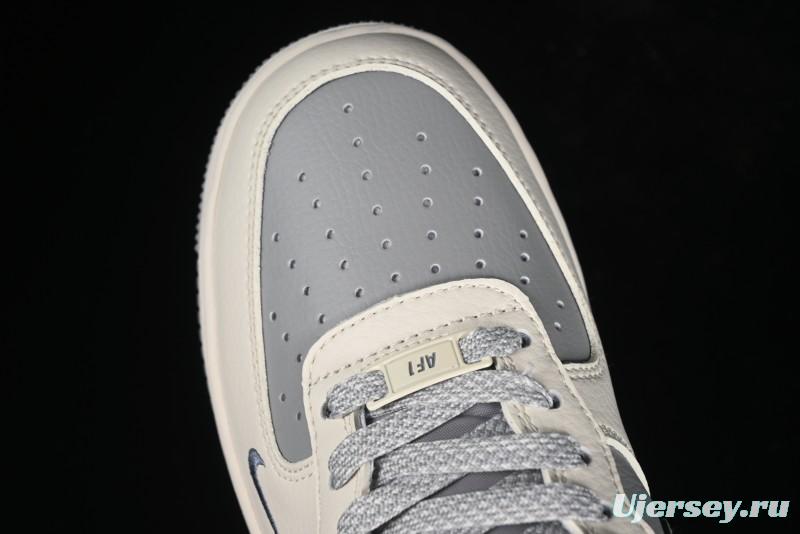 Nike Air Force 1 '07 Low Bape Collaboration - Off White Grey Low Top Casual Sneakers - BB6566-207