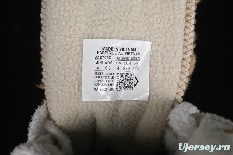 Converse Zoo Happy Pets Series High-Top Plush Lined Casual Sneakers for Autumn Winter - A12766C