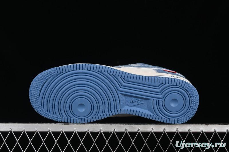 Nike Air Force 1 '07 Low Levi's Denim Collaboration - Light Blue Denim Low-Top Casual Sneakers - SJ6698-003