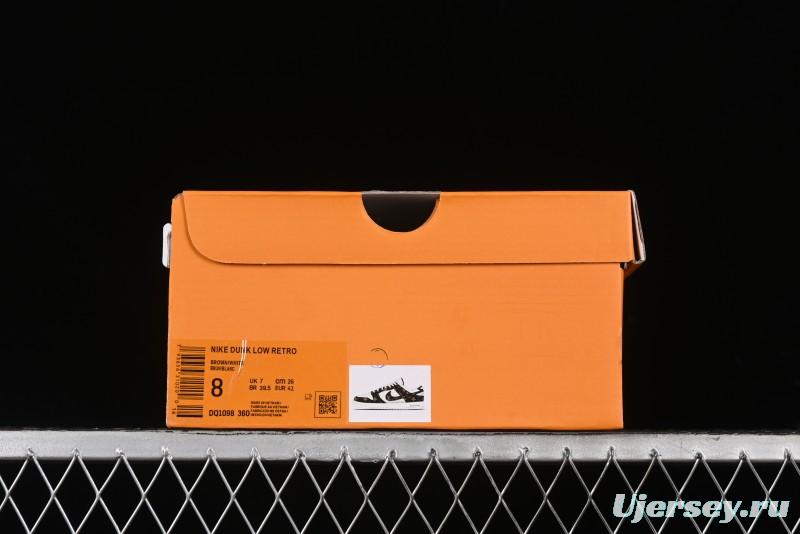 Nike SB Dunk Low LV Collaboration - Embossed White Brown Print Anniversary High-End Custom Low-Top Casual Sneakers - DQ1098-360
