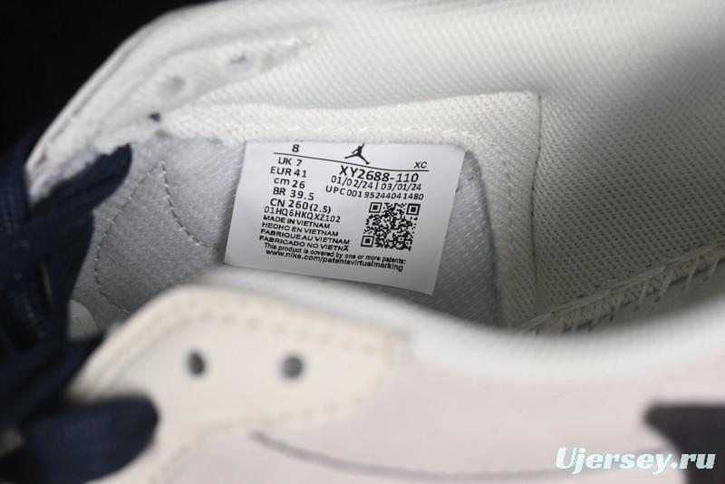 Nike Travis Scott x Fragment Design x Air Jordan 1 Low OG SP AJ1 Low Top Casual Sneakers - XY2688-110