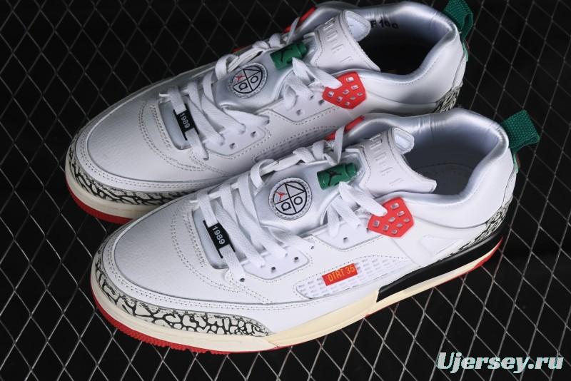 Nike Jordan Spizike Low AJ Retro Sneakers with Elephant Print and Multi-Element Design - 315371-125