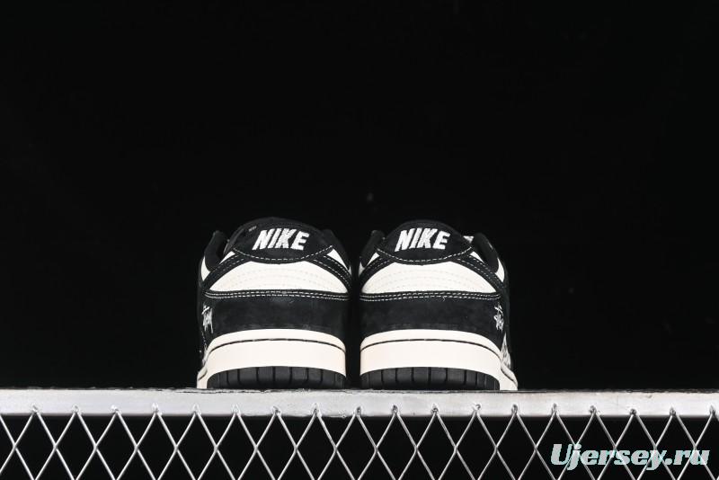 Nike SB Dunk Low Stussy Collaboration - Black Wukong Anniversary High-End Custom Low-Top Casual Sneakers - XX2025-555