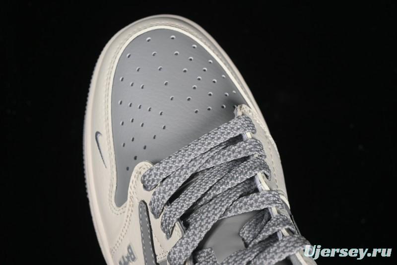 Nike Travis Scott x Fragment Design x Air Jordan 1 Low OG SP AJ1 Bape Collaboration - Moon Shadow Grey Low Top Casual Sneakers BB6511-625