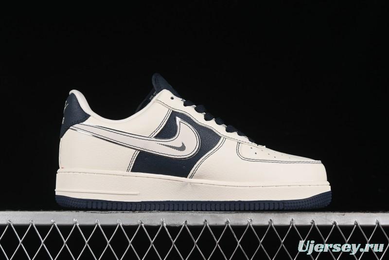 Nike Air Force 1 '07 Low Gucci Stone Island Collaboration - Off White Graphite Low-Top Casual Sneakers - KK1988-013