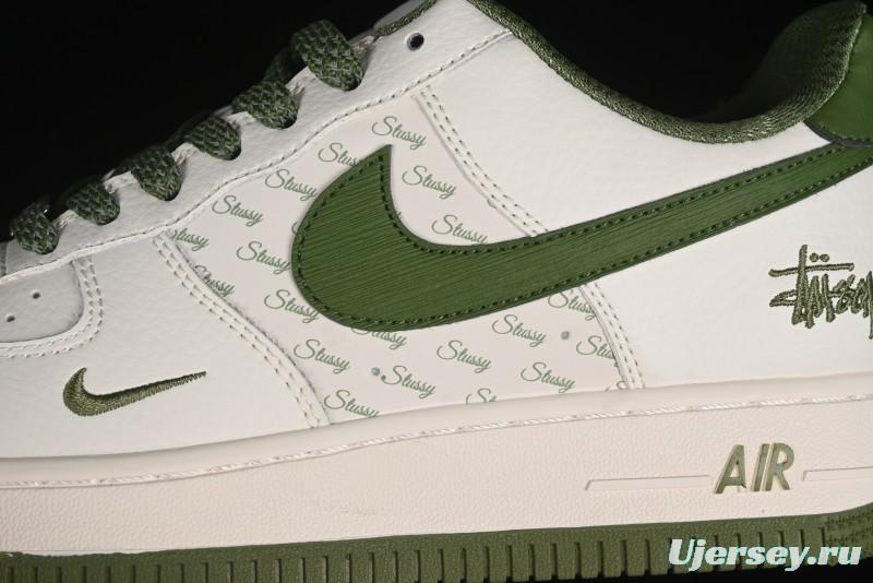 Nike Air Force 1'07 Low Stussy Collaboration - White Mint Green Low-Top Casual Sneakers - XZ3328-003