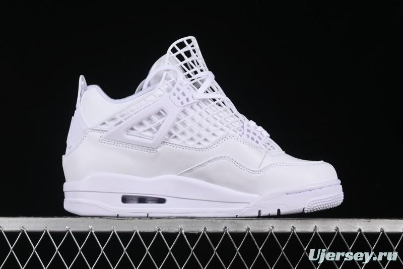 Nike Air Jordan 4 Retro Basketball Shoes with Net Design - FV7251-107