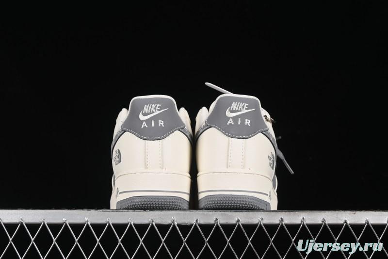 Nike Air Force 1 '07 Low The North Face Bear Collaboration - Beige Grey Swoosh Low-Top Casual Sneakers - KK1988-011