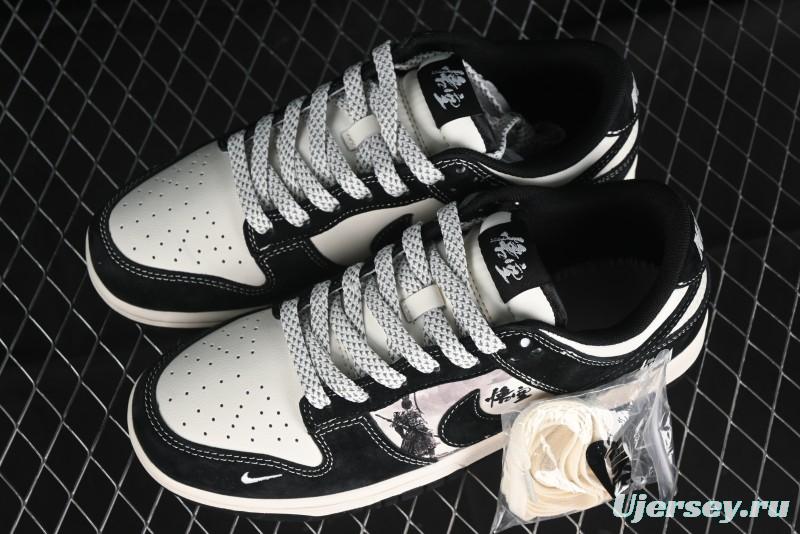 Nike SB Dunk Low Stussy Collaboration - Black Wukong Anniversary High-End Custom Low-Top Casual Sneakers - XX2025-555