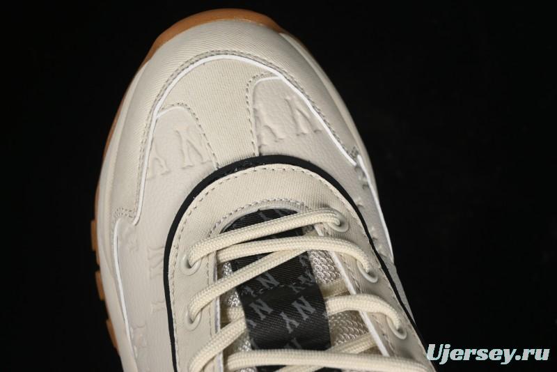 New York Yankees MLB Bigball Chunky Embo Monogram Thick Sole Sandals - 3ASHBEM4N50IVS