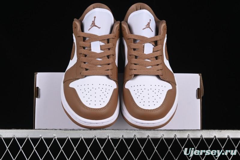 Nike Air Jordan 1 Low AJ1 White Tan Low Top Casual Sneakers - DC0774-202