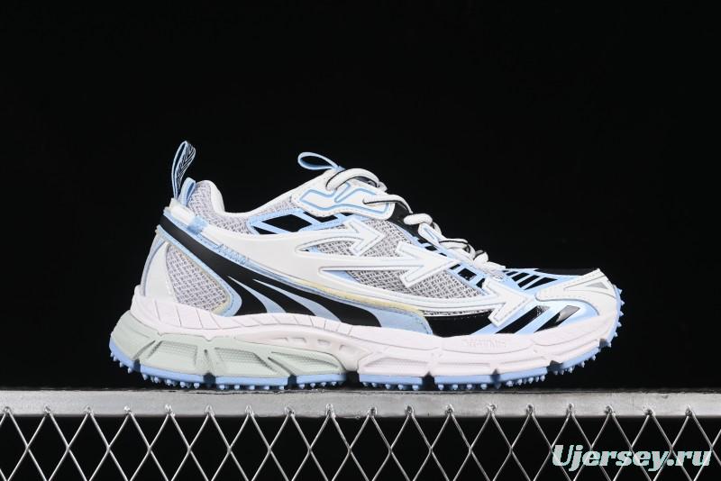 Off-White Be Right Back Low-Top Lifestyle Sneakers in White Blue - X.E5