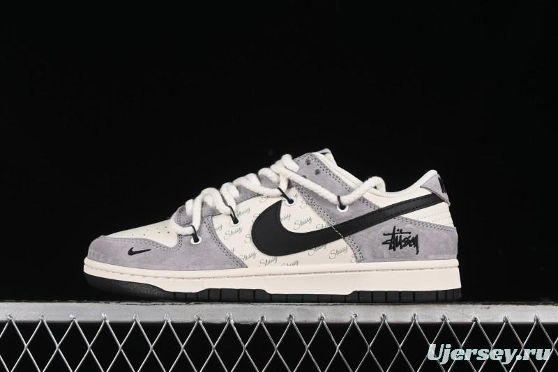 Nike SB Dunk Low Stussy Anniversary Edition Customized Low-Top Casual Skate Shoes - SJ2068-293