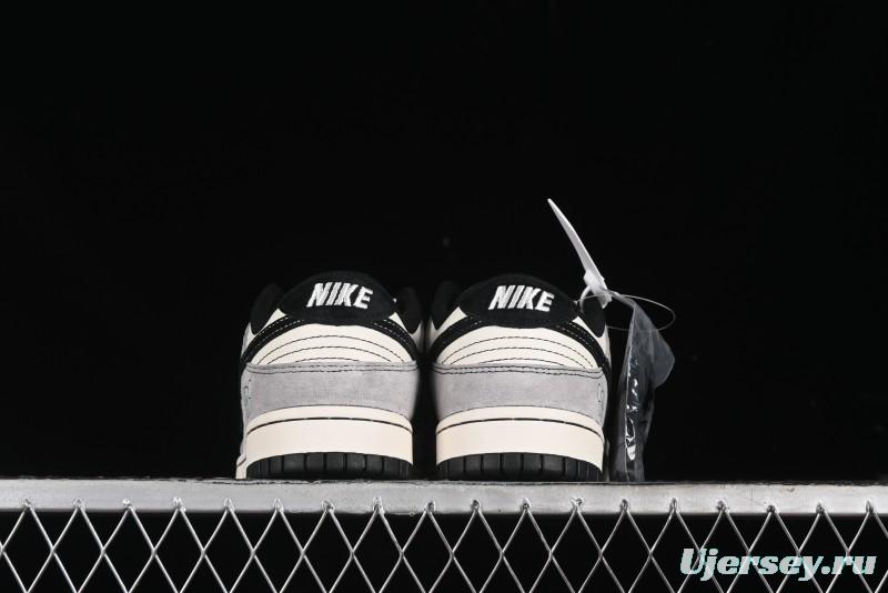 Nike SB Dunk Low KAWS Series - Grey White Black Swoosh Anniversary High-End Custom Low-Top Casual Skate Shoes - MM1089-015