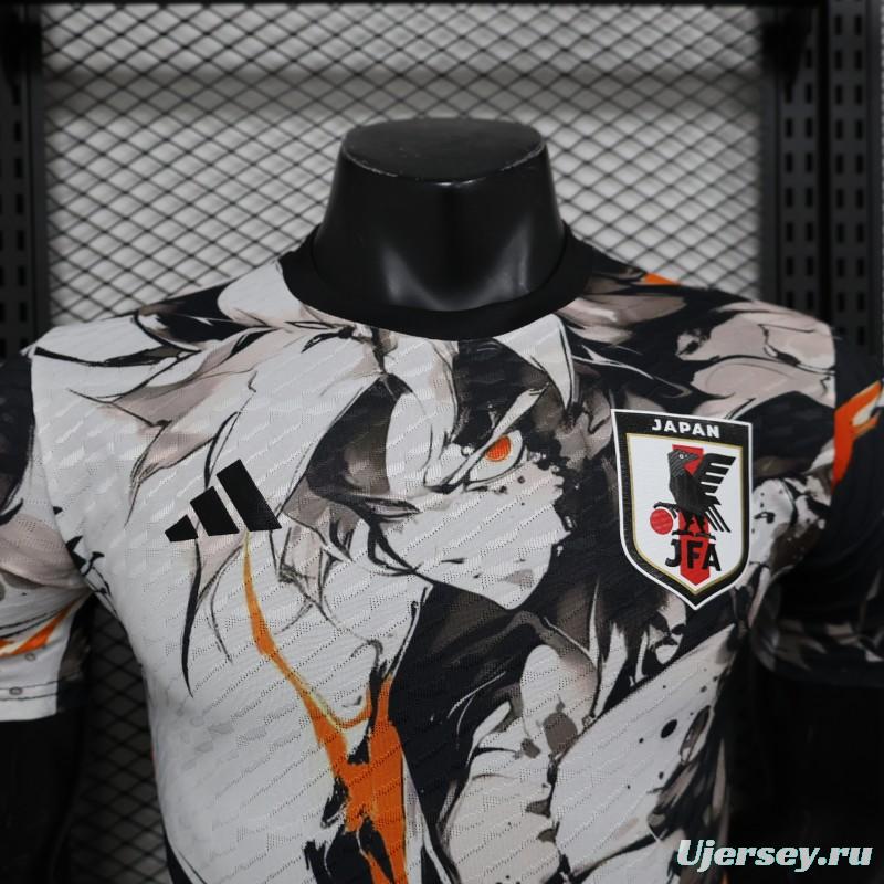 Player Version 2025 Japan White with Abstract Ink Splash Jersey