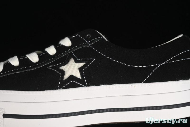 Converse One Star J Vtg Suede Low-Top Casual Sneakers in Retro Black and White - M.C3