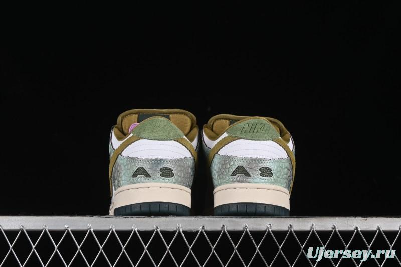 Nike Alexis Sablone x SB Dunk Low Reptile SB Low Top Casual Skate Shoes - HJ3386-300