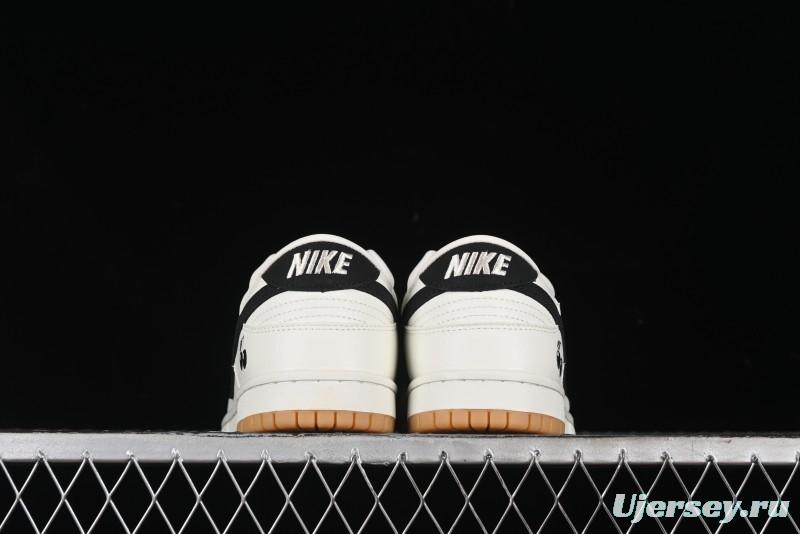 Nike SB Dunk Low Black 8 Collaboration - Beige Grey Black Gum Anniversary Custom Low-Top Casual Skate Shoes - CH6336-227