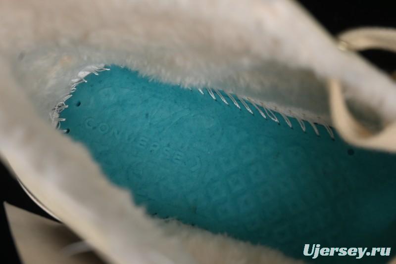 Converse Chuck 1970s Winter Waterproof Leather High-Top Sneakers with Gold Eyelets and Fleece Lining - A12443C