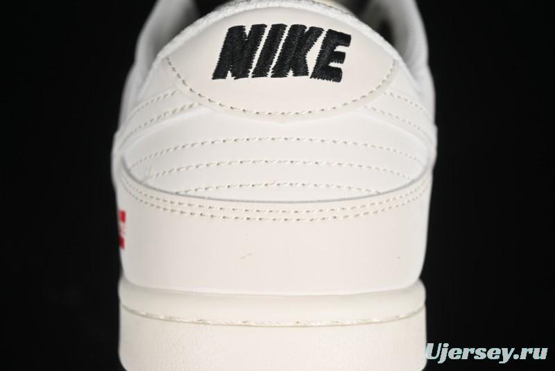 Nike SB Dunk Low Supreme Collaboration - Double Swoosh Dual Color Anniversary High-End Custom Low-Top Casual Skate Shoes - BB8675-112