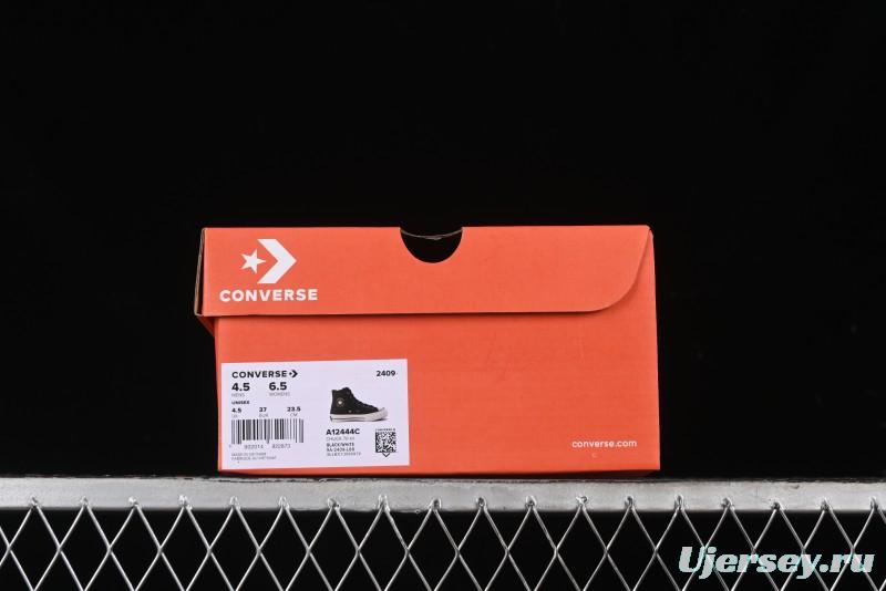 Converse Chuck 1970s Winter Waterproof Leather High-Top Sneakers with Gold Eyelets and Fleece Lining - A12444C