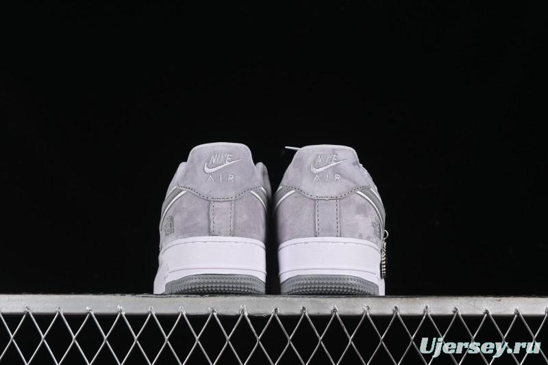 Nike Air Force 1 '07 Low The North Face Collaboration - Silver Grey Pigskin Sneakers - KK3333-004