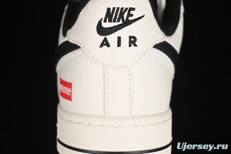 Nike Air Force 1 '07 Low Supreme Collaboration - Beige Black Starry Sneakers - XZ6188-013