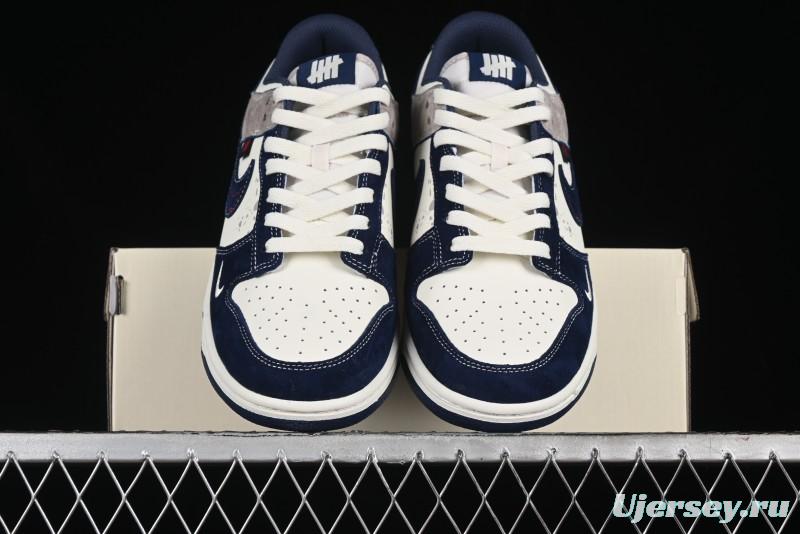 Nike SB Dunk Low UN Collaboration - Splatter Navy Swoosh Anniversary Custom Low-Top Casual Skate Shoes - DJ2024-041