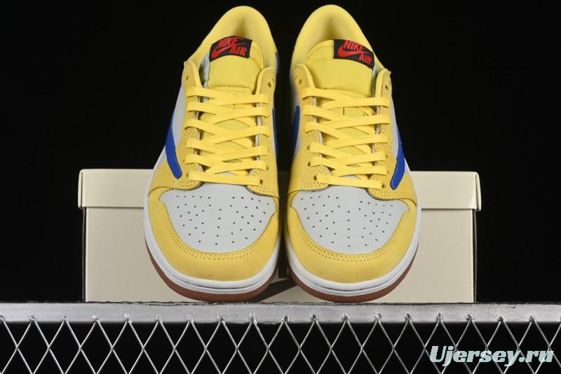 Nike Travis Scott x Air Jordan 1 Low OG AJ1 Collaboration Shoes with Reverse Swoosh - DZ4137-700