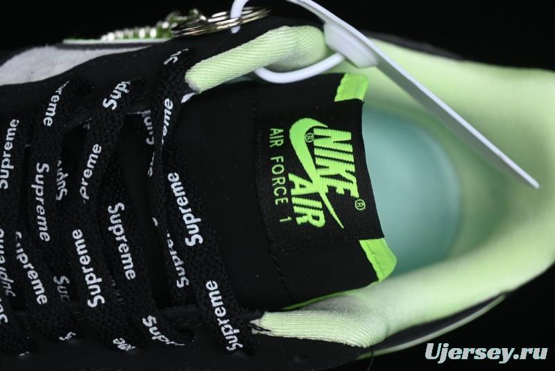 Nike Air Force 1 '07 Low Supreme Collaboration - Night Glow Low-Top Casual Sneakers - DF0188-009