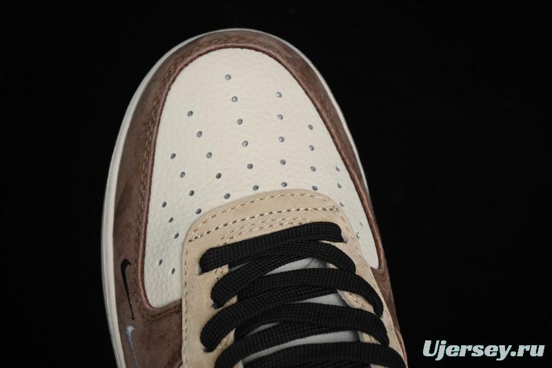 Nike Air Force 1 '07 Low The North Face x Stussy Collaboration - Black Brown Coffee Casual Sneakers - KK1988-018