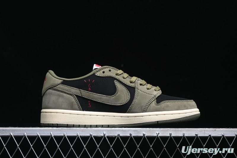 Nike Travis Scott x Air Jordan 1 Low OG AJ1 Collaboration Reverse Swoosh Sneakers - DM7866-002