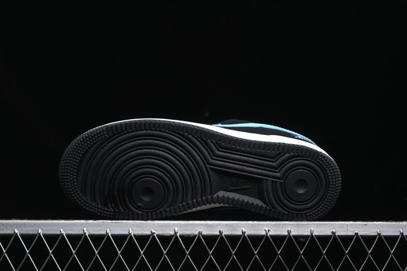 Nike Air Force 1 '07 Low Stussy Collaboration - Black Tiffany Low-Top Casual Sneakers - KK1988-030