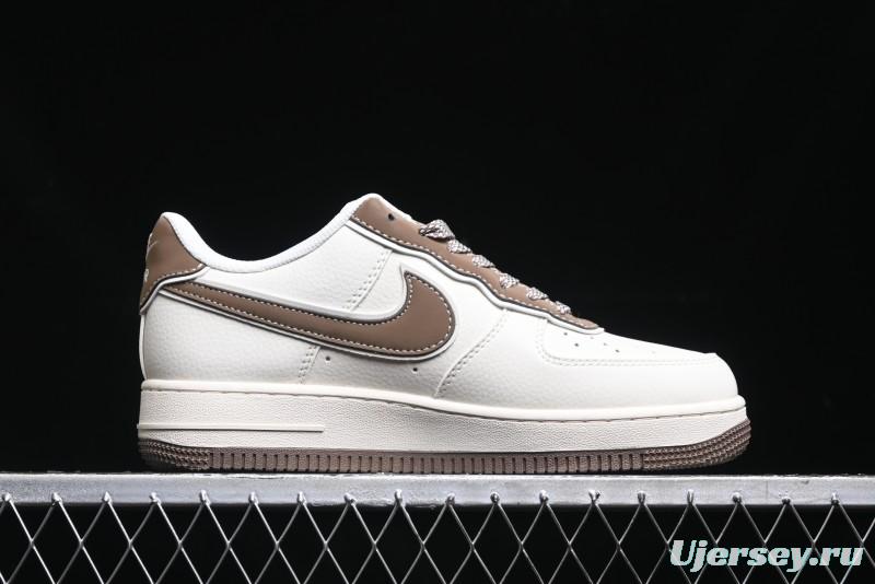 Nike Air Force 1 '07 Low Stone Island x Supreme Collaboration - Beige Brown Swoosh Casual Sneakers - BB1616-306