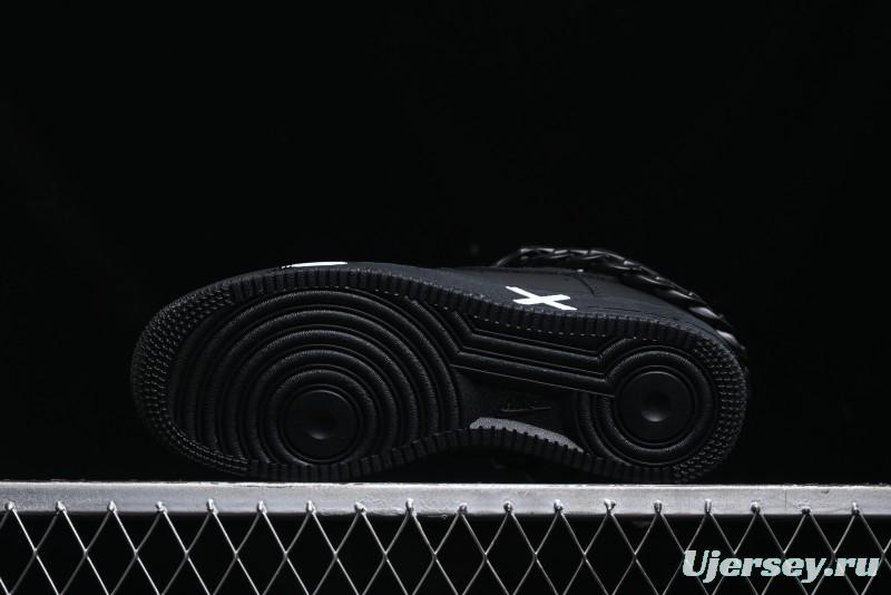 Nike Air Force 1 '07 Low Black Deconstructed Utility Casual Sneakers - CW2288-763