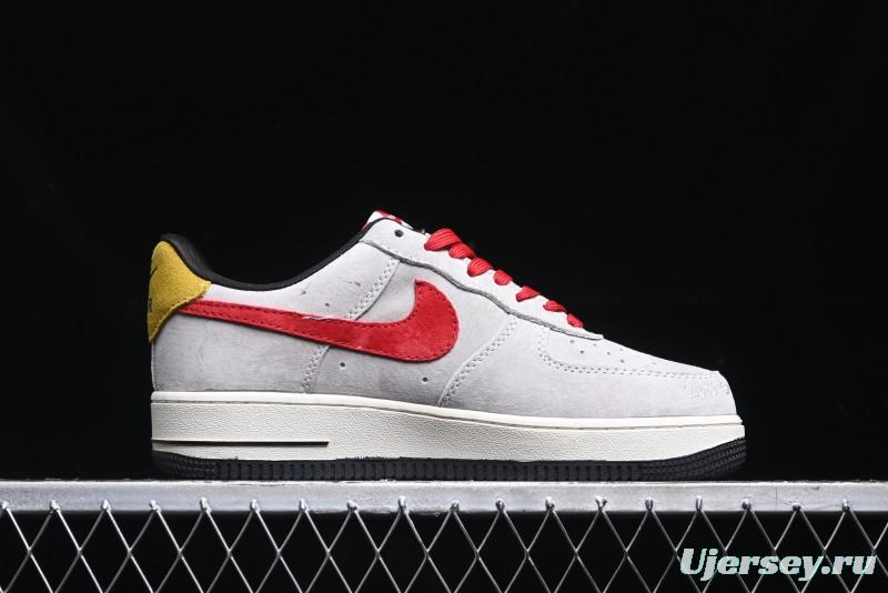 Nike Air Force 1 '07 Low Halloween Collaboration - Red Grey Pig Version Low Top Casual Sneakers - KK1988-020