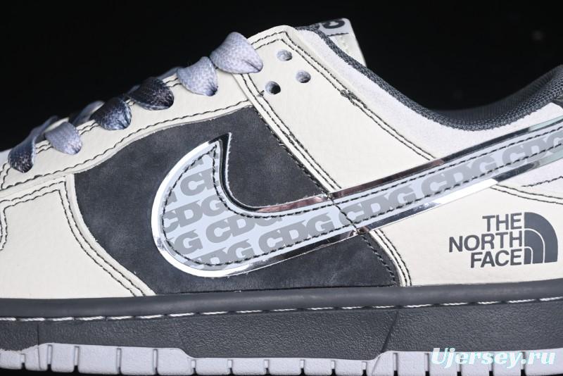 Nike SB Dunk Low The North Face Collaboration - Grey White Anniversary High-End Custom Low-Top Casual Skate Shoes - XX3186-202