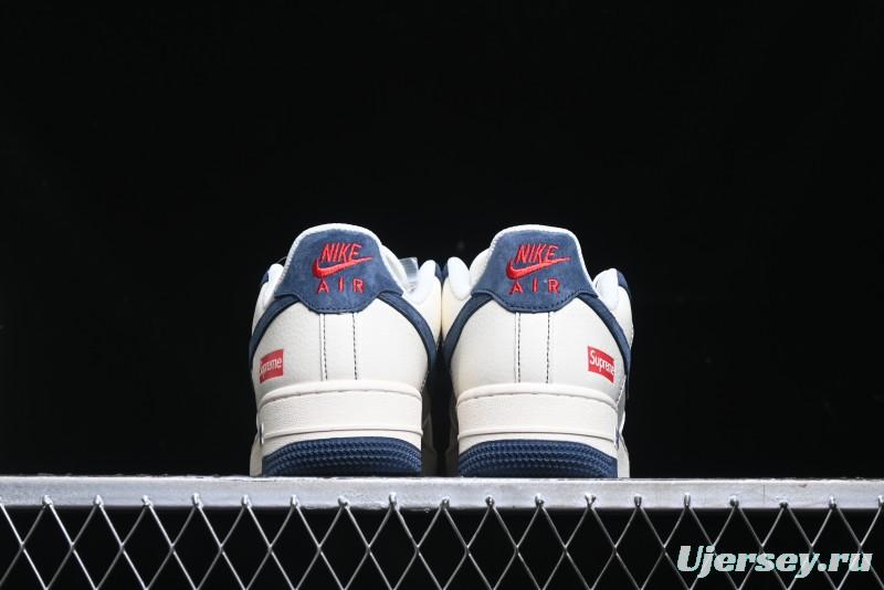 Nike Air Force 1 '07 Low Supreme Collaboration - Light Blue Suede Swoosh Casual Sneakers - XZ3328-669