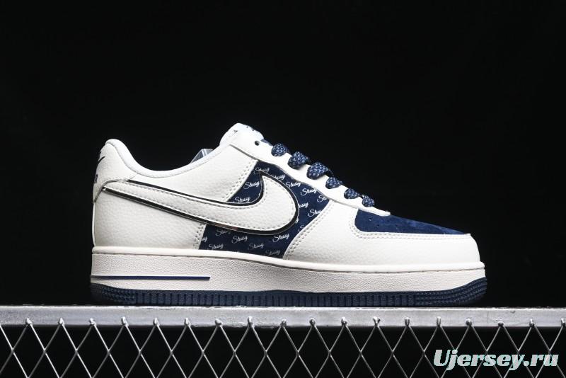 Nike Air Force 1 '07 Low Stussy Collaboration - White Black Sneakers - XZ6188-728