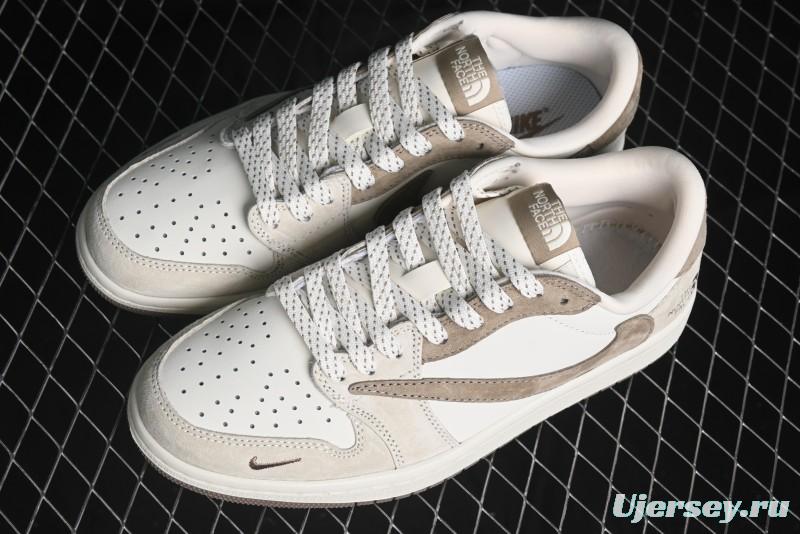 Nike Travis Scott x Fragment Design x Air Jordan 1 Low OG SP AJ1 Retro Sneakers - AG3702-801