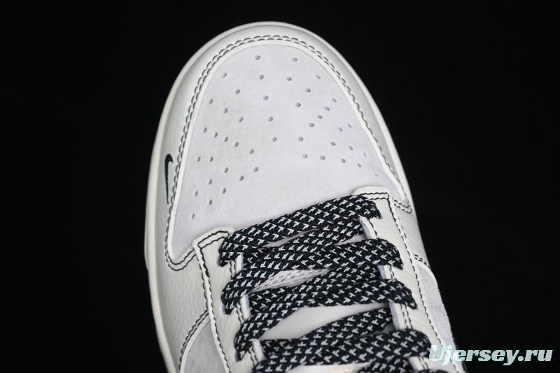 Nike SB Dunk Low UN Collaboration - Beige Black Line Black Sole Anniversary Custom Low-Top Casual Skate Shoes - BB7518-004