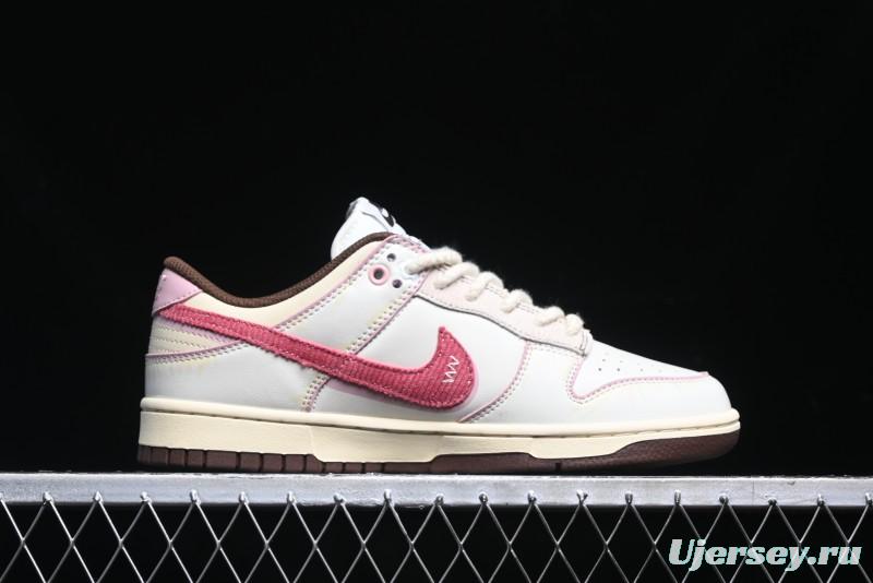 Nike Dunk Low Retro Casual Sneakers in Brown and Sail with Panda Mischief Skyline Theme - DD1503-124