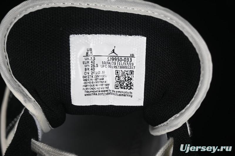 Nike Air Jordan 1 Low AJ1 Stussy Collaboration - Black White Red Label Retro Basketball Shoes - SJ9950-033